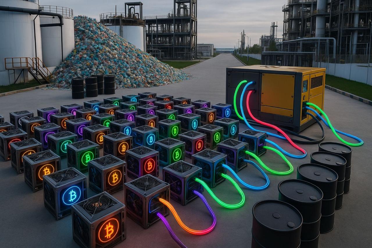 Plastic to energy to Bitcoin - facility and mining